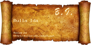 Bulla Ida névjegykártya