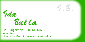 ida bulla business card